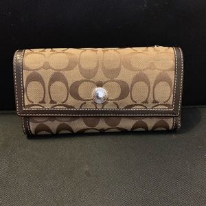 Gently used Coco Brown Coach Wallet